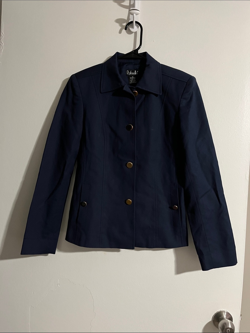 Rafaella Navy Button-Front Women's Blazer